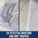 Muddy Mat® | Chenille Bathroom Rugs Quick Dry Microfiber Mats Non Slip Washable, Extra Thick, Soft and Highly Absorbent Bath Mats for Bathroom, Kitchen, and Shower Floor - White 24"x36"