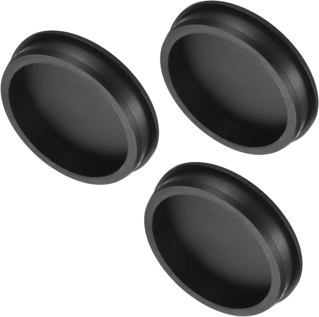 uxcell High Temp Silicone Plug Mount Dia 91.3mm/3.59 inch t Shaped Rubber Stopper Hole Plugs for Powder Coating Plating Waterproof Plugs Sealing Plugs Black Pack of 3(OD 97.5mm)