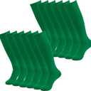 Knee High Soccer Softball Football Baseball Long Tube Outdoor Team Sports Socks for Men Women (One Size, 12 Green)