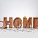 Piggy Bank for Kids Boys Girls, Wooden Large Letter Piggy Bank Alphabet Money Bank with Initial V, Coin Bank Fun Gifts for Birthday, Christmas, Festival, Baby Shower