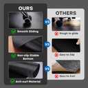 Office Chair Mat for Hardwood Floor: 63" x 51" Extra Large Black Office Chair Mats, Anti-Slip Rubber Floor Mat for Gaming Rolling Chair, Heavy Duty Sturdy Floor Protector Mat Under L Computer Desk