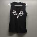 Summer Deep V Neck Tank Tops for Women Western Country Sleeveless Tee Shirts Teen Girls Sexy Casual Concert Tops Outfits (Medium)