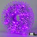 YEGUO 165ft 500 LED Christmas Lights Outdoor Waterproof, Purple String Lights Indoor Plug in, 8 Modes Clear Wire Purple Lights for Halloween Holiday Home Tree Garden Patio Decor