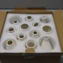 White Ceramic Vase for Table Decor: NUPTIO Small Bud Vases for Flowers - Set of 12 Centerpiece Table Decorations for Wedding Dining Room Christmas Home