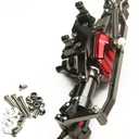 CNC Aluminum Front & Rear Axle Set for 1/10 SCX10 RC Crawler Axial Heavy Duty Version (Titanium)