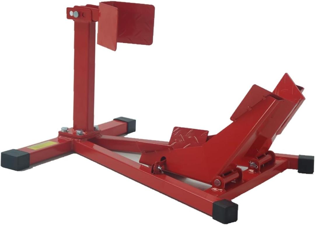 Motorcycle Wheel Chock, 16"-21" Front Stand with Multiple Adjustment Holes, 1500 lbs Capacity Motorcycle Chock for Garage, Workshop, and Vehicle Transport