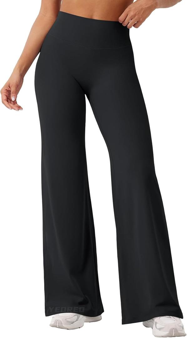 YEOREO Workout Leggings Womens No Front Seam Straight Leggings 29"/ 31.5"/ 33"/ 35" High Waist Buttery Eddiy Gym Yoga Pants (Black, XS)