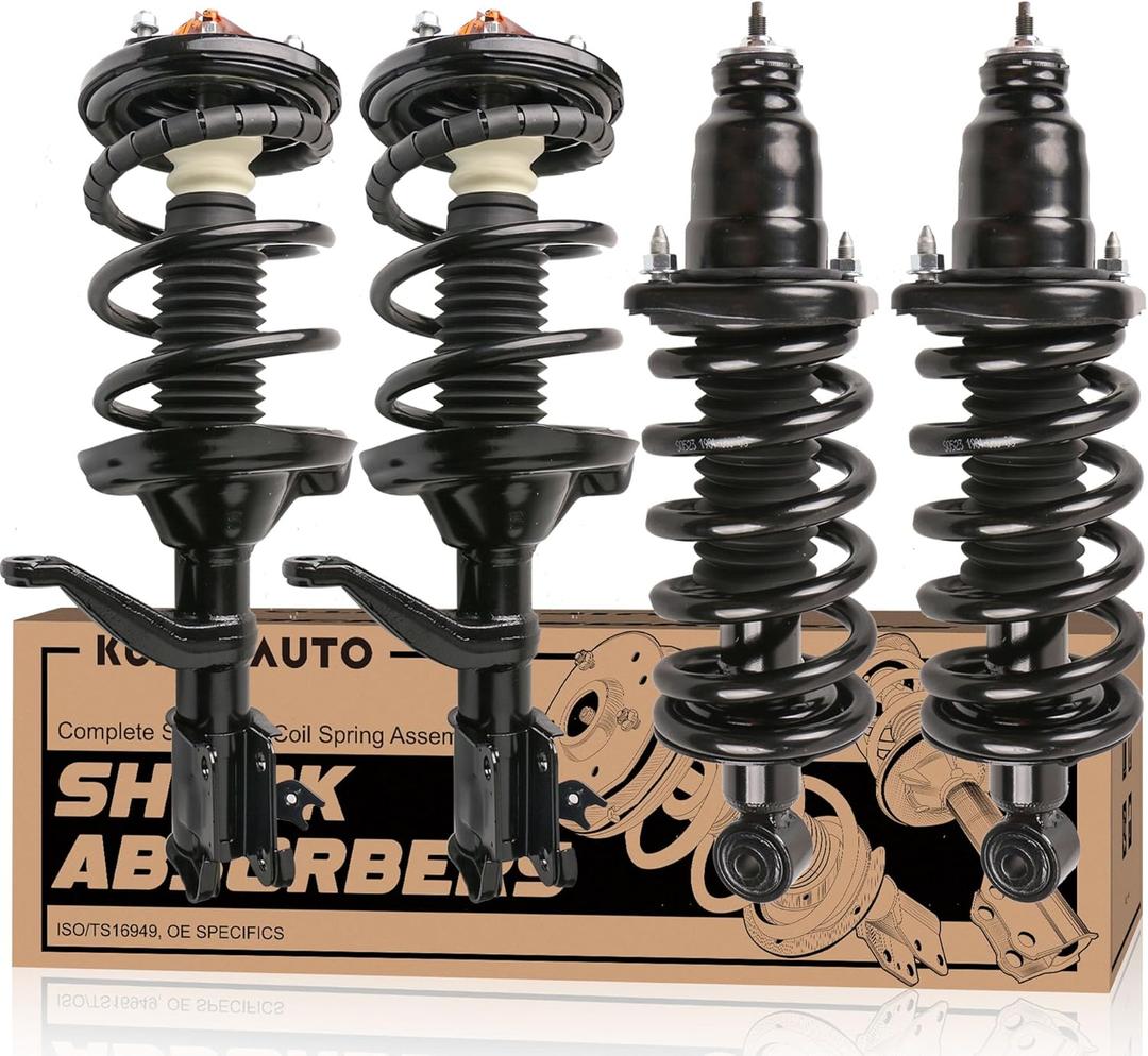 Front Rear Complete Struts Assembly 171101R 171101L 172135 172136 Compatible for 2003-2011 Honda Element Replacement Coil Spring Shocks Absorbers (4PCS)