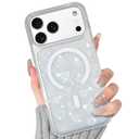 BITOBE Case for iPhone 17 Pro Max [Compatible with Magsafe] Glitter Bling Maple Leaf Design for Women Girls Soft TPU Bumper Cute Magnetic Sparkly Protective Cover