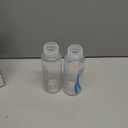 Dr. Brown's Milestones Narrow Sippy Straw Bottle, Spill-Proof with 100% Silicone Handles and Weighted Straw, 8 oz/250 mL, Blue/Gray, 6m+