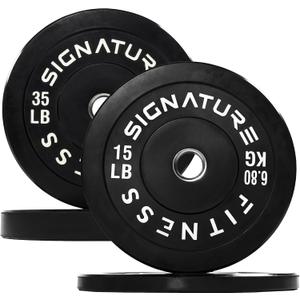 Fitvids Olympic Bumper Plates Set, 2" Weight Plates for Strength Training & Weightlifting, Paris or Set or Set with Barbell, Multiple Options (Black)