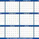 32x48 SwiftGlimpse 2026-2027 Academic Wall Calendar Erasable, XLarge, Wet & Dry Erase Laminated, July 2026 to June 2027