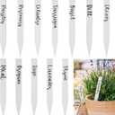 Amyhill 12 Pcs Wood Herb Plant Label Signs Garden Herb Markers Waterproof Plant Stakes Tags with Names for Nursery Outdoor Indoor Seed Potted Gardens Farmhouse Decor