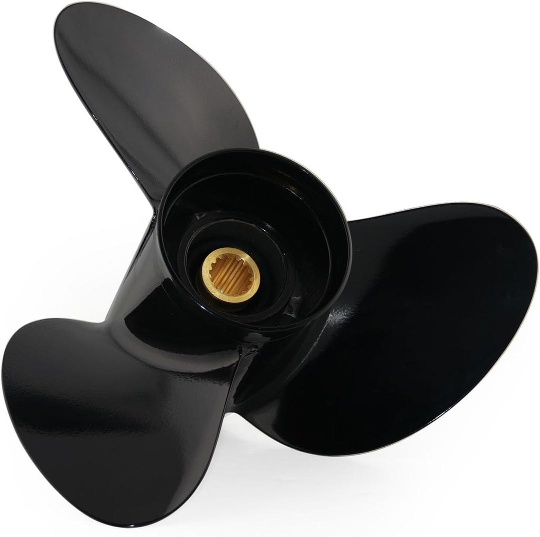 Outboard Propeller 14x19 Pitch 15 Tooth Spline compatible with Suzuki DF90 DF100 DF115 DF140 Outboard Motor Engines, 3-Blade RH, 4.25" Gearcase, replace OEM 58100-90J11-019 58100-90JB0-019