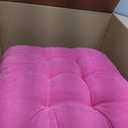 Juexica 4 Sets Outdoor Patio Chair Cushions Seat High Back Tufted Pillow Replacement Rocking Chair Cushions Pads for Patio Summer Seasonal Indoor Home Office(17 x 17 Inch,Pink)