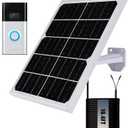 Solar Charger for Ring Doorbell, 10W Solar Panel Pefect for Ring Video Doorbell 3/3+/4, Battery Video Doorbell 3 Plus, IP65 16.4ft Waterproof Charging Cable, 360Adjustable Mount