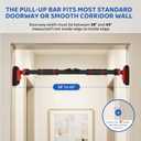 Kids Doorway Jumper Swing & Pull-Up Bar Gym, Fits 38"-45" Hallway Doorway, 4-in-1 Indoor Exercise & Play Equipment for Toddlers & Kids