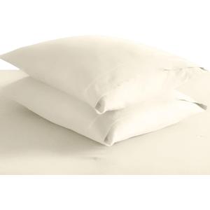 Pizuna Pure 100% Cotton Pillow Cases Queen Size Set of 2 Ivory, Luxurious 400 Thread Count Long Staple Cotton Sateen with Envelope Closure (Combed Ivory Cotton Pillow Cases Queen)