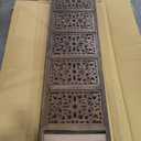 Room Divider Wood Screen - Rajasthan Antique Brown - 4 Panel Folding 72 x 80 - Intricate Hand Carved Decorative Functional Versatile Portable Partition Reversible Freestanding Privacy - COTTON CRAFT