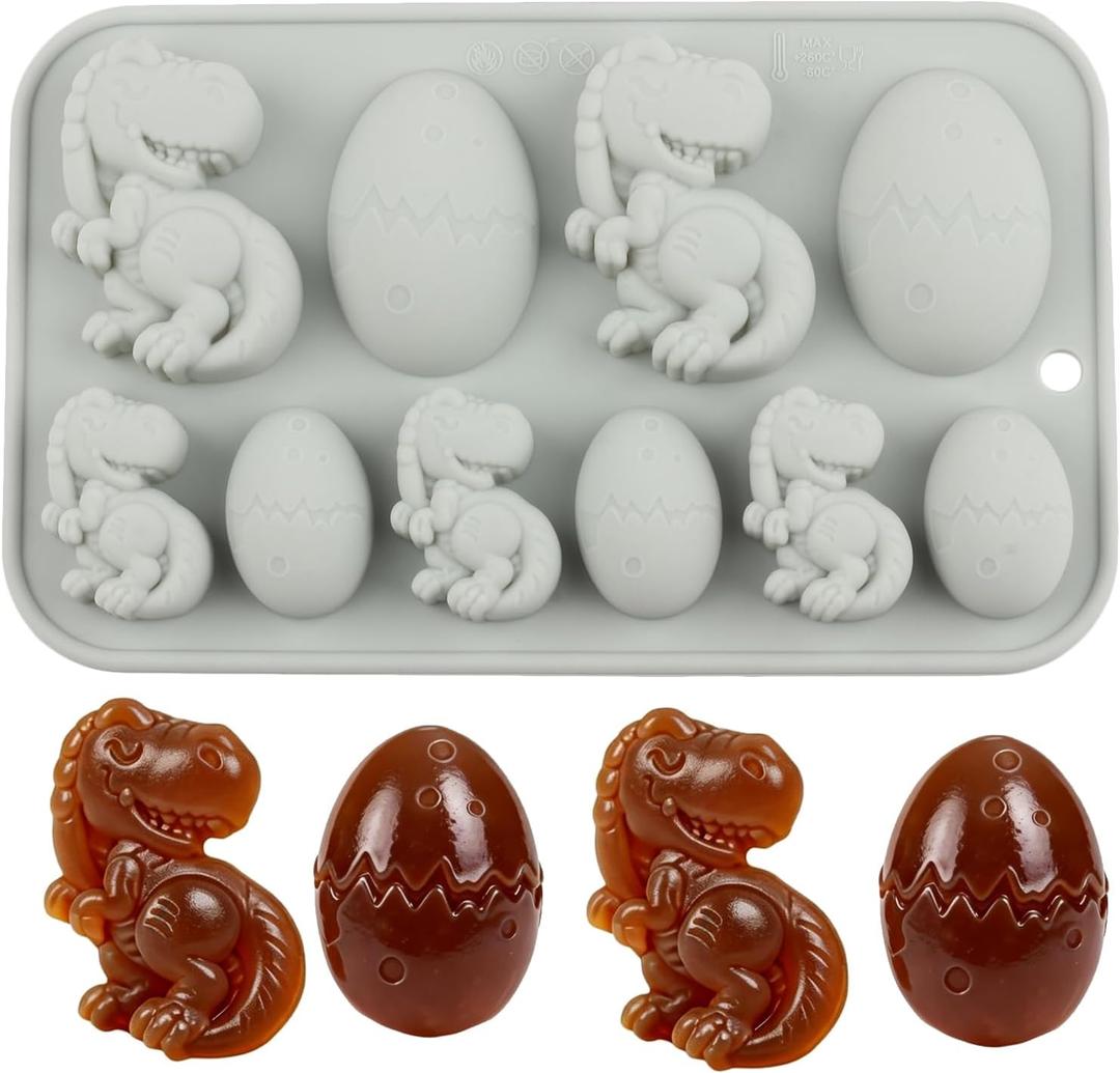 10 Cavity Dinosaur Silicone Candy Molds