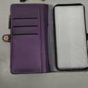 Defencase Compatible with iPhone 17 Case Wallet with RFID Blocking Card Holder for Women and Men, Fashion PU Leather Magnetic Snap Flip Zipper Strap Wallet Phone Case for iPhone 17 6.3", Purple