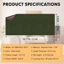 Grefinity Marine Carpet,5 FT x 10 FT Olive Green Indoor Outdoor Carpet 0.2" Thick with Water-Proof TPE Backing, Non-Slide for Home, Patio, Porch, Deck