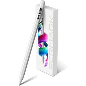 Pencil for Apple iPad 11th/10th/9th with LED Power Display, 15Mins Fast Charge, Stylus Pen for iPad 10/9/8/7/6th,11th A16,Air 11/13 M2/M3,Pro 11/13 M4,Pro 12.9",Air 5/4/3,Mini 7/6/5(White)