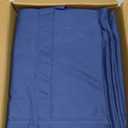 TOPDesign 30-Pack Canvas Tote Bags with an External Pocket, Reusable Grocery Shopping Bags, Top Zipper Closure, Daily Essentials (Blue)