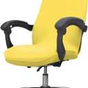 Melaluxe Office Chair Cover - Universal Stretch Desk Chair Cover, Computer Chair Slipcovers (Size: M) - Yellow