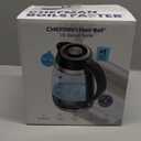 Chefman Electric Kettle, 1.8L 1500W, Hot Water Boiler, Removable Lid for Easy Cleaning, Auto Shut Off, Boil-Dry Protection, Stainless Steel Filter, BPA Free, Borosilicate Glass Electric Tea Kettle (Black)