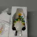 Casafield Ceramic Christmas Gnome Night Light - Green Tree Gnome Plug-in Vintage Christmas Decorative Night Light with 15 Bulbs and Star Topper