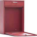 Wall Mounted Locking Vertical Dropbox Mailbox - Safe and Secure | Made with Galvanized Steel (Large, Red)
