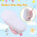 FEETCITY Lightweight Baby Sock Shoes Baby Walking Shoes Boys Girls Infant High-Top Shoe 12-18 Months (Pink White)