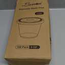 Lamosi 100 Pack 9 oz Clear Plastic Cups with Lids, Disposable Cups with Flat Lids, Ideal for Ice Cream, Cold Drinks, Fruit, Dessert, Yogurt Parfait