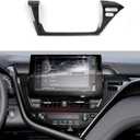 Car Air Vent Frame Center AC Trim Carbon Color ABS Decal Sticker Compatible with 8th Gen Toyota Camry XV70 Accessories - for 2021-2024 ONLY