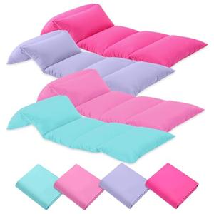 SmoothNovelty 4 Pack Kids Sleepover Pillowcase Lounger Covers DIY for 5 Pillows, Sleepover Party Supplies for Girls Slumber Party, Washable Lounger Bed Cover (Pillow Not Included)