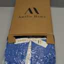 Amélie Home Chunky Knit Throw Blanket, Dual-Sided Soft Chenille Breathable Cable Knitted Blanket for Couch, Farmhouse Decorative Throw for Sofa & Chair, 50"x60", Blue