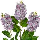 Artificial Lilac Flowers 30" Tall  Set of 3 Silk Lilac Flower Stems for Home Decor, Wedding Centerpieces, Faux Floral Arrangements  Light Purple Artificial Flowers for Vase, Spring & Farmhouse Dcor