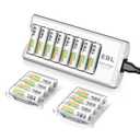 EBL AA Rechargeable Batteries,16-Pack Double A Battery (ProCyco 2800mAh) with AA AAA Battery Charger