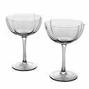 Gallery Tabletops  2 Piece Gray Couple Glass Set