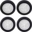 CheeMuii 4 Pcs 7 Inch Lawn Mower Wheels 7" General Wheels Replace for Oregon 72-107 Compatible with Craftsman/AYP/MTD Push Lawnmower, Hand Truck, BBQ Grill Wheel 9611, etc