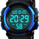 Kids Watch,Boys Watch for 3-15 Year Old Boys,Digital Sport Outdoor Multifunctional Chronograph LED 50 M Waterproof Alarm Calendar Analog Watch for Children with Silicone Band,Kids Gift (01-Blue)