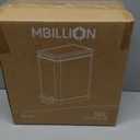 Mbillion Bathroom Trash Can with Lid Slim Stainless Steel Small Bathroom Garbage Can 10 Liter, 2.6 Gallon Soft Close, Step Pedal, Slim Wastebasket for Toilet, Office, Bedroom, White