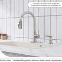 GAGALIFE Kitchen Sink Soap Dispenser Brushed Nickel, Under Sink Soap Dispenser with 40" Silicone Extension Tube Kit,Say Goodbye to Frequent Refills