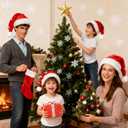 Hat Men 1989s Vacation movie Costume Accessory Tie Santa Hat Set for Holiday Party