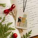 Black Cat Christmas Berry Car Air Freshener 4 Pcs, Cat Lover Gifts, Merry Christmas Hanging Air Freshener for Cars Closet Drawer Books, Cute Xmas Car Accessories Mirror Decor for Women