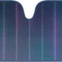 BDK Iridescent Matte Black Front Windshield Sunshade Accordion Folding Style Auto Shade for Car Truck SUV Van Blocks UV Rays Sun Visor Protector Easy Setup Keeps Your Vehicle Cool - 58 x 27 inches