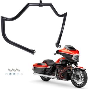 Barra de choque para Harley Davidson Touring Electra Glide, Road King, Road Glide, Street Glide, Street Glide, Tri Glide 2009-2023 (negro)