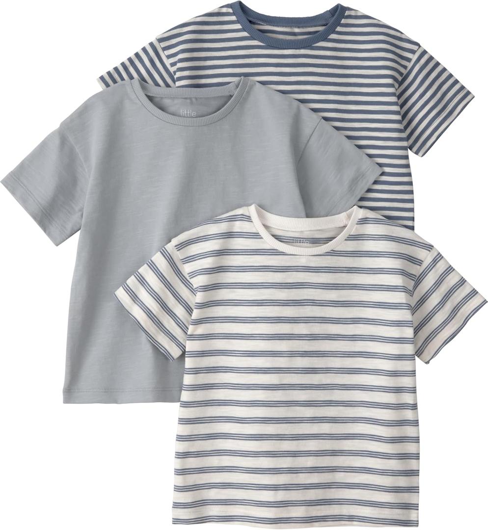 Little Planet by Carter's Unisex-Baby 3-Pack Tops Made with Organic Cotton, 2T