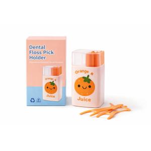Orange Juice Box Floss Dispenser, Pack Of 4